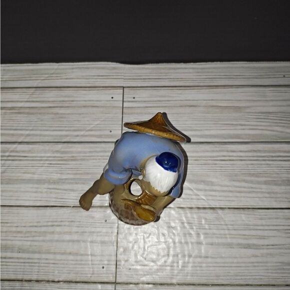 Vintage Chinese Shiwan Mudman Pottery Figurine Collectible Home Decor Signed - Picture 2 of 10